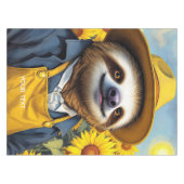 Fantasy Schattige Sloth Van Gogh Tafelkleed (Voorkant (Horizontaal))