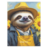 Fantasy Schattige Sloth Van Gogh Tafelkleed (Voorkant)