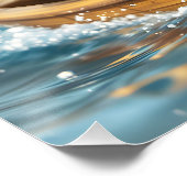 Fantasy Schattige Snail Steering Zeilboot Perfect Poster (Hoek)