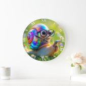 Fantasy Schattige Snail Telefoonbloemen Grote Klok (Huis)