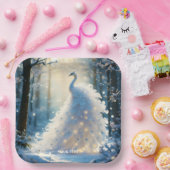 Fantasy Schattige Sneeuwwitje Pauw Papieren Bordje (Feest)