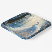 Fantasy Schattige Sneeuwwitje Pauw Papieren Bordje (Gebogen)