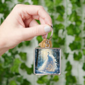 Fantasy Schattige Sneeuwwitje Pauw Sleutelhanger (Hand)