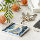 Fantasy Schattige Sneeuwwitje Pauw Sleutelhanger (Zijkant)