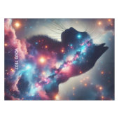 Fantasy Schattige Space Cat Stars Tafelkleed (Voorkant (Horizontaal))