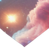 Fantasy Schattige Space Cat Stars Tafelkleed (Gekanteld)
