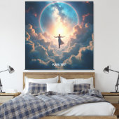 Fantasy Schattige Space Stars Meisje Canvas Afdruk (Insitu (Slaapkamer))