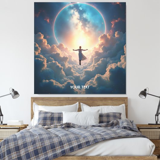 Fantasy Schattige Space Stars Meisje Canvas Afdruk (Insitu (Slaapkamer))