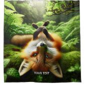 Fantasy Schattige spelen Fox Forest Douchegordijn (Voorkant)