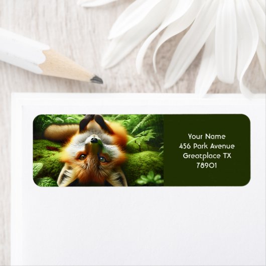 Fantasy Schattige spelen Fox Forest Etiket (Insitu)