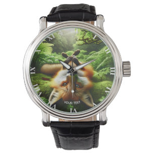 Fantasy Schattige spelen Fox Forest Horloge