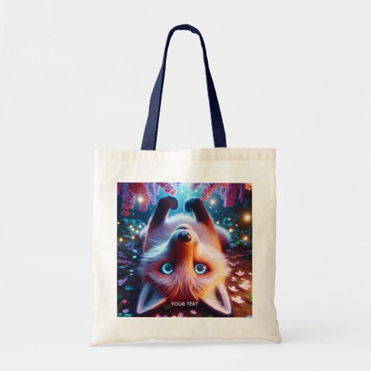 Fantasy Schattige spelen Fox Tote Bag (Voorkant)