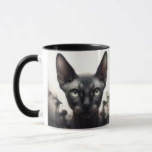 Fantasy Schattige Sphynx Black Cat Mok