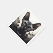 Fantasy Schattige Sphynx Black Cat Servet (Hoek)