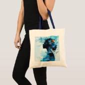Fantasy Schattige Spring Girl Bird Tote Bag (Voorkant (product))