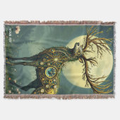 Fantasy Schattige Steampunk Deer Forest Deken (Voorkant)