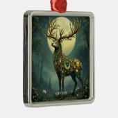Fantasy Schattige Steampunk Deer Forest Metalen Ornament (Rechts)