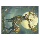 Fantasy Schattige Steampunk Deer Forest Tafelkleed (Voorkant (Horizontaal))