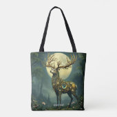 Fantasy Schattige Steampunk Deer Forest Tote Bag (Achterkant)