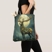 Fantasy Schattige Steampunk Deer Forest Tote Bag (Dichtbij)