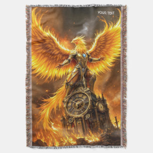 Fantasy Schattige Steampunk Flames Phoenix Deken