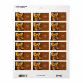Fantasy Schattige Steampunk Flames Phoenix Etiket (Full Sheet)