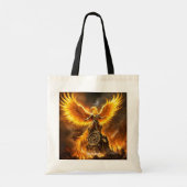 Fantasy Schattige Steampunk Flames Phoenix Tote Bag (Achterkant)