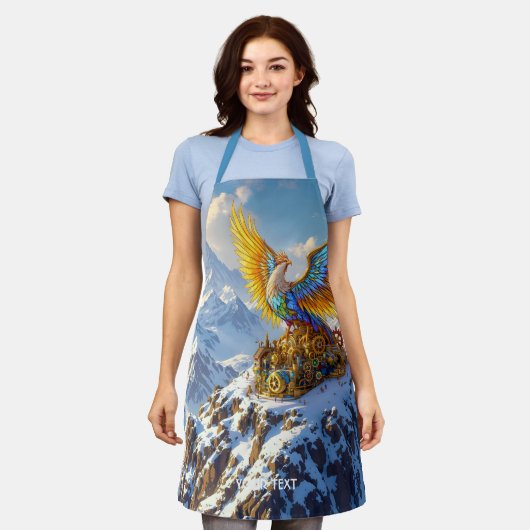 Fantasy Schattige Steampunk Mountains Phoenix Schort (Gedragen)