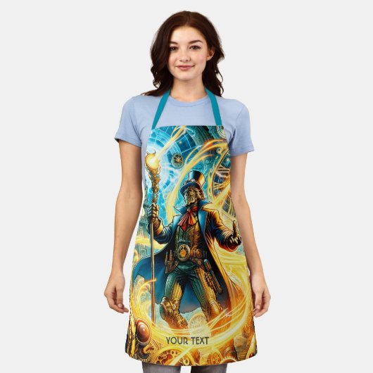Fantasy Schattige Steampunk Tijd Wizard Schort (Gedragen)