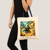 Fantasy Schattige Steampunk Tijd Wizard Tote Bag (Voorkant (product))