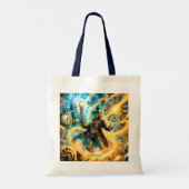 Fantasy Schattige Steampunk Tijd Wizard Tote Bag (Achterkant)