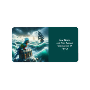 Fantasy Schattige Storm Zee Piraten Etiket