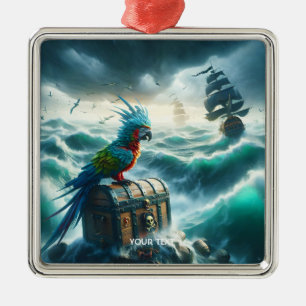 Fantasy Schattige Storm Zee Piraten Metalen Ornament