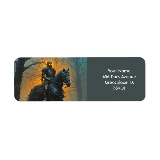 Fantasy Schattige Stranger Horse Night Etiket (Voorkant)