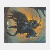 Fantasy Schattige Stranger Horse Night Fleece Deken (Voorkant (Horizontaal))