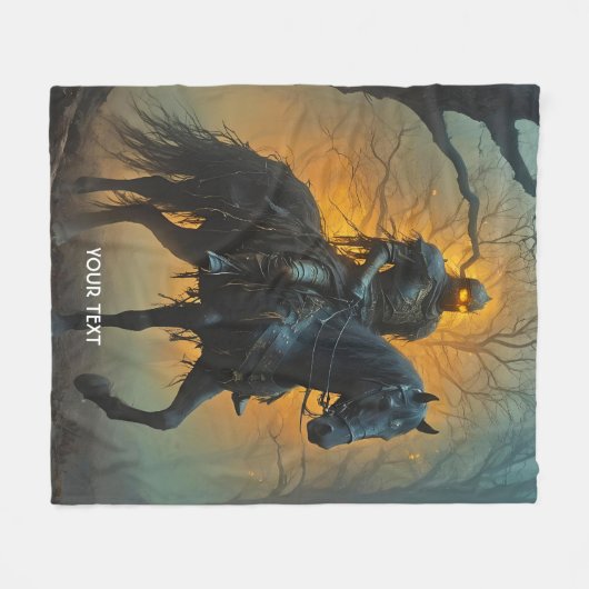 Fantasy Schattige Stranger Horse Night Fleece Deken (Voorkant (Horizontaal))