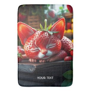 Fantasy Schattige Strawberry Lovely Kitten Badmat