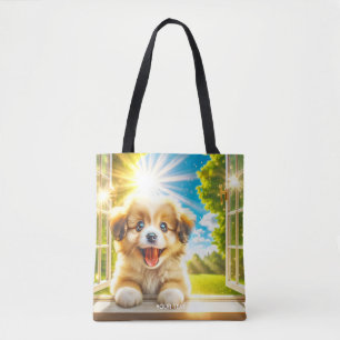 Fantasy Schattige Sun Baby Dog Tote Bag