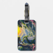 Fantasy Schattige Sun Clouds Forest Bagagelabel (Achterkant verticaal)