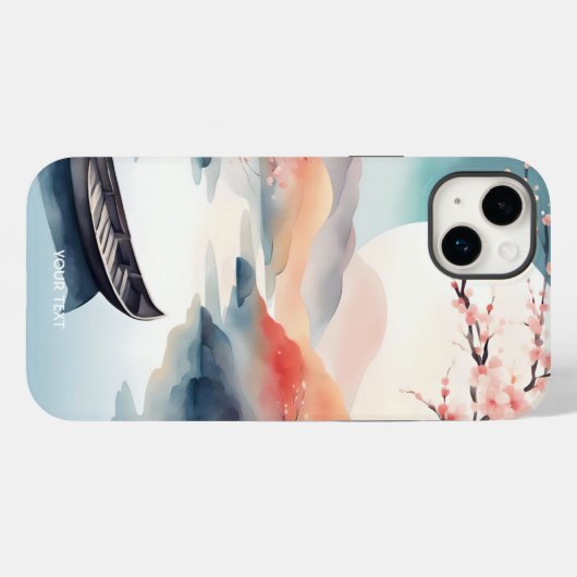 Fantasy Schattige Sun Sakura Boat Case-Mate iPhone Case (Achterkant (horizontaal))