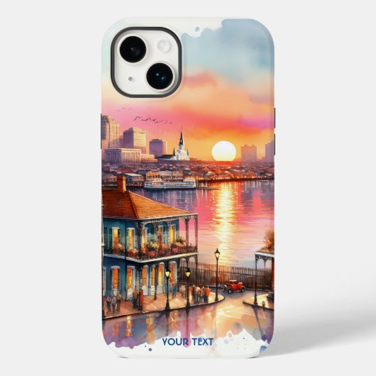 Fantasy Schattige Sunset New Orleans Uitzicht Case-Mate iPhone Case (Achterkant)