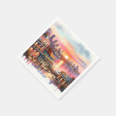 Fantasy Schattige Sunset New Orleans Uitzicht Servet (Hoek)