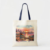 Fantasy Schattige Sunset New Orleans Uitzicht Tote Bag (Voorkant)