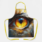 Fantasy Schattige Tijger Oranje Oog Schort (Voorkant)