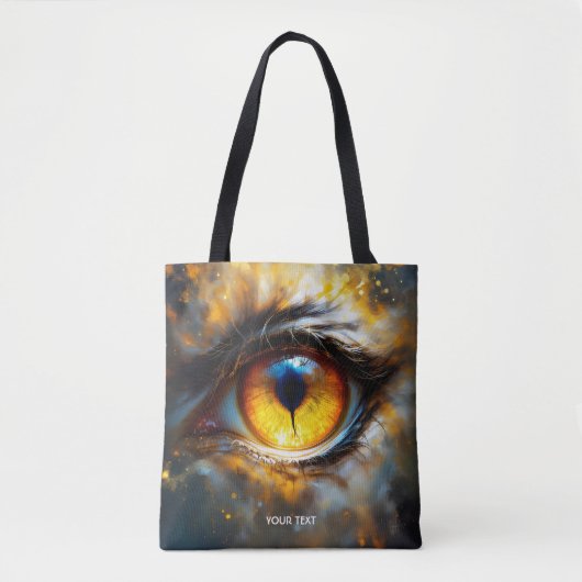 Fantasy Schattige Tijger Oranje Oog Tote Bag (Voorkant)