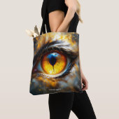 Fantasy Schattige Tijger Oranje Oog Tote Bag (Dichtbij)