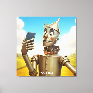 Fantasy Schattige Tin Man Road Canvas Afdruk