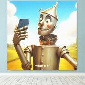Fantasy Schattige Tin Man Road Canvas Afdruk (Insitu (Houten vloer))