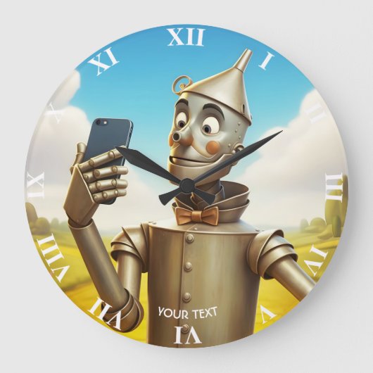 Fantasy Schattige Tin Man Road Grote Klok (Voorkant)