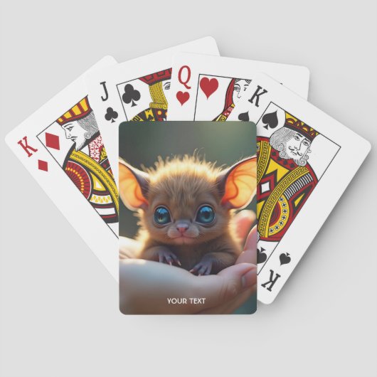 Fantasy Schattige Tiny Bat Hand Pokerkaarten (Achterkant)